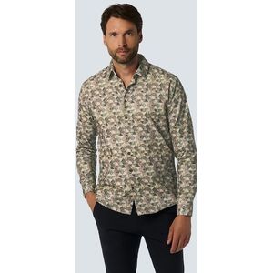 No Excess Mannen Corduroy Geruit Overhemd Grijs