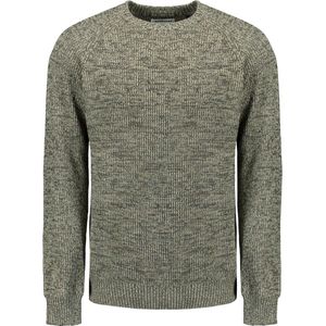 No Excess Mannen Gekleurde Rib Trui Grijs