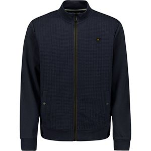 No Excess Mannen Sweater Met Rits Blauw