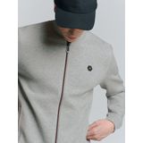 No Excess - Pique Bomber Sweater - Grijs Melange