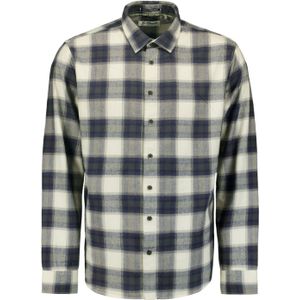 NO EXCESS - Geruit Overhemd - Donkergrijs - Met Kentkraag