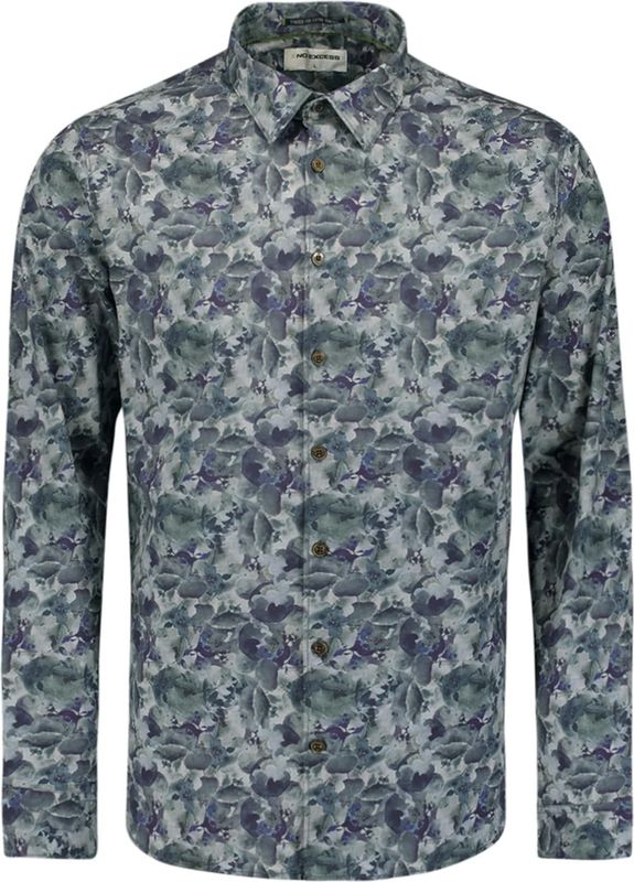No Excess - Overhemd - Bloemenprint - Katoen/Elastaan