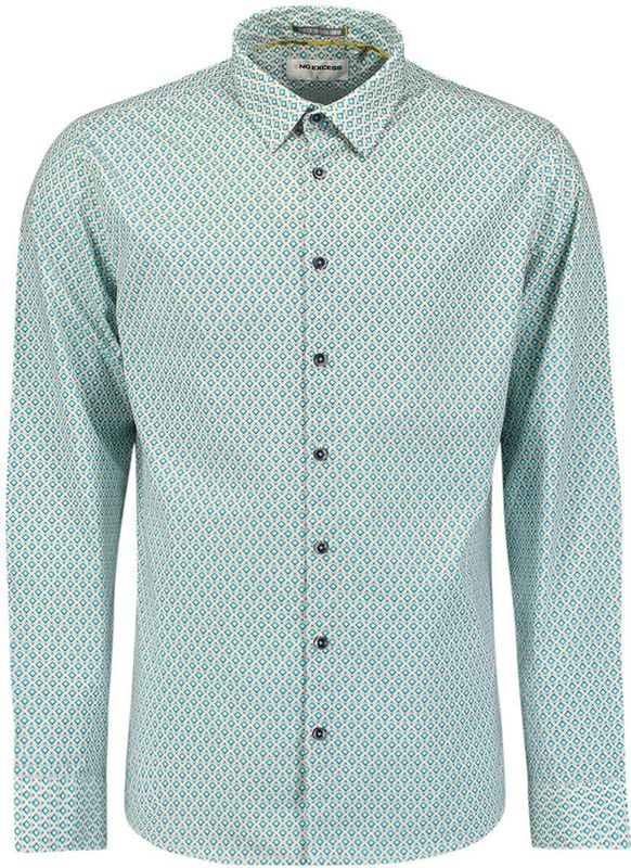 No Excess - Shirt - Allover Print - Pacific - Stretch