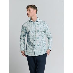 No Excess - Shirt - Allover Print - Chalk - Stretch