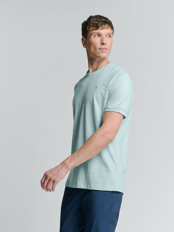 No Excess - T-shirt - Blauw - Slubstof
