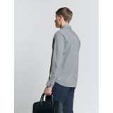 No Excess - Modern Overhemd - Blauw - Katoenmix - Lange Mouwen