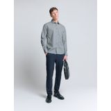 No Excess - Modern Overhemd - Blauw - Katoenmix - Lange Mouwen