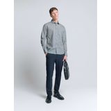 No Excess - Modern Overhemd - Blauw - Katoenmix - Lange Mouwen