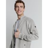 No Excess - Full-Zip Jacquard Sweater - Grijs - Jacquard