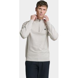 Sweater met halve ritssluiting