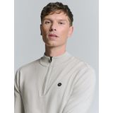 Sweater met halve ritssluiting