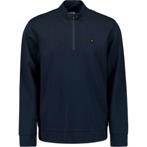 No Excess - Sweater - Deep Blue - Half Zipper