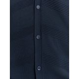 No Excess - Pullover Short Sleeve Full Button Polo - Diepblauw - Korte Mouw