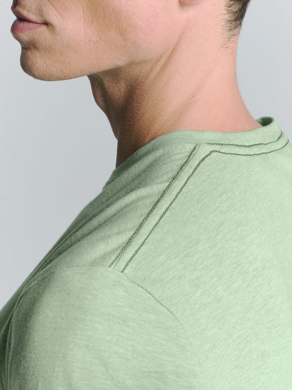 T-shirt - Luchtig - V-hals - Zachte Katoenen Jersey - Normale Pasvorm