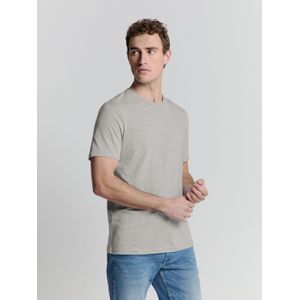 No Excess - T-Shirt Crewneck - Melange Cloud - Katoen