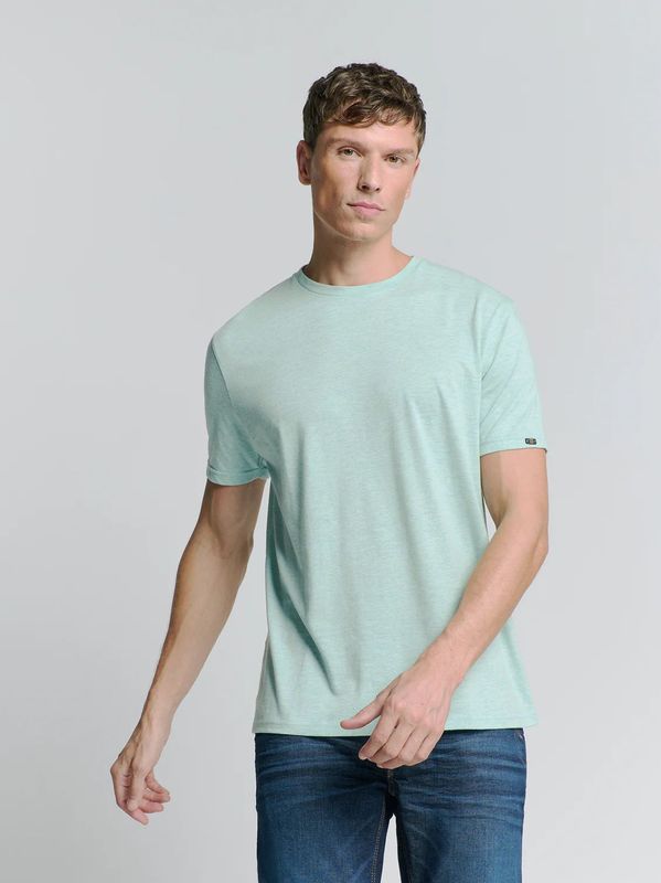 No Excess - T-Shirt Crewneck - Melange Ice - Katoen