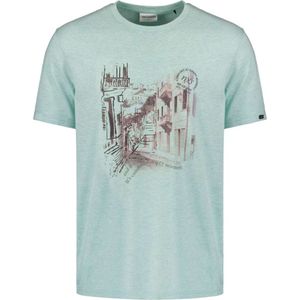 No Excess T-shirt crewneck melange chest prin ice