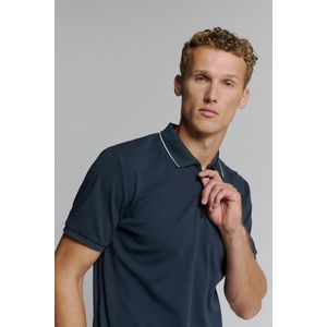 NO-EXCESS Poloshirt Polo Vloeibaar Afgewerkt Katoen 27370220 096 Deep Blue Mannen Maat - M