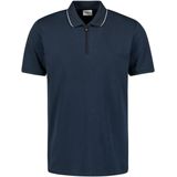 No Excess Polo liquid finished cotton deep blue