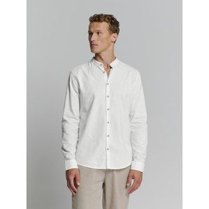 No Excess - Overhemd - Wit - Linnen Blend - Regular-fit