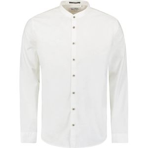 No Excess - Granddad Shirt - T-shirt - Wit - Linnen