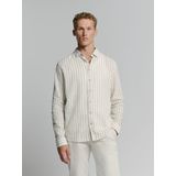 Overhemd - Gestreept - Linnen - Regular Fit - Lange Mouw