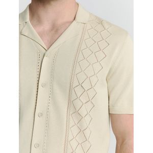 Pullover - Jacquard - Korte Mouwen - Ontspannen Pasvorm