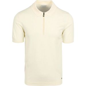 No Excess Half Zip Poloshirt Off White - Größe 3XL
