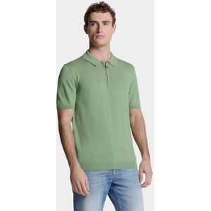 No Excess Polo Solid Zip - Groen