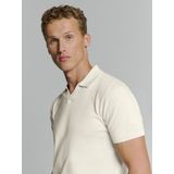 Trui - Effen - Katoen - Geribd Ceintuurtje - Polokraag - Halve Mouw