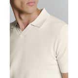 Trui - Effen - Katoen - Geribd Ceintuurtje - Polokraag - Halve Mouw