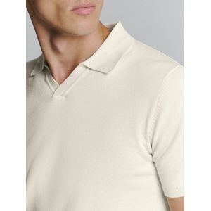 No Excess Polo Fijn Gebreid - Ecru