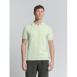 No Excess - Poloshirt - Mintgroen - Kwartmouw - Normale Pasvorm