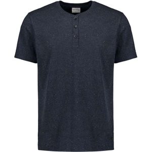 No Excess T-Shirt Granddad With Neps Deep Blue