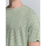 T-shirt - Crewneck - Melange Strepen