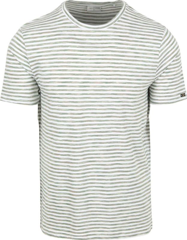 T-shirt - Crewneck - Melange Strepen