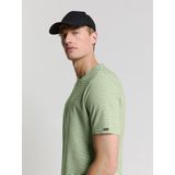 No Excess - T-Shirt Crewneck Stripes - Mint - Katoen
