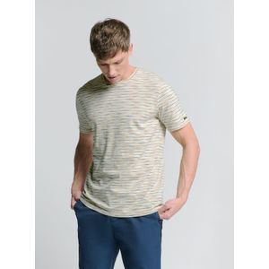 No Excess - T-Shirt - Multi Coloured Melange - Offwhite - Katoen