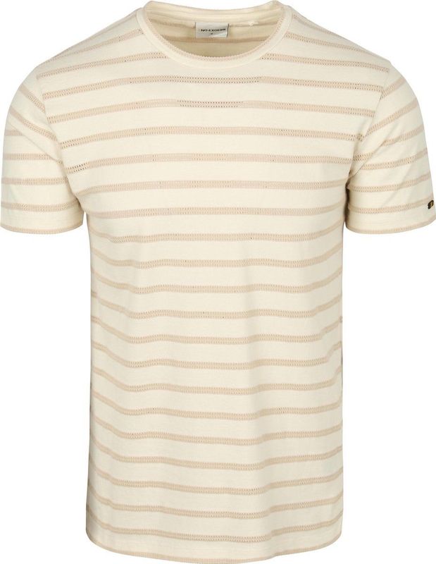 No-Excess T-Shirt Crewneck Jacquard Stripes - Größe XL