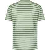 No Excess - 27350304 - Heren Shirt - Groen - Korte Mouwen - Strepenpatroon