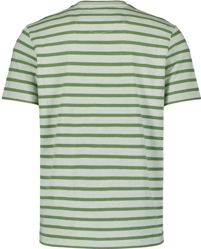 No Excess - 27350304 - Heren Shirt - Groen - Korte Mouwen - Strepenpatroon