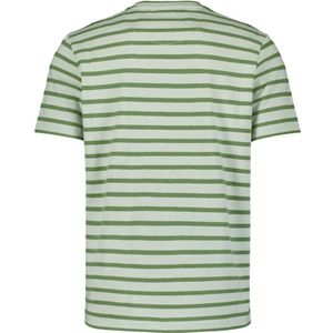 No Excess - 27350304 - Heren Shirt - Groen - Korte Mouwen - Strepenpatroon