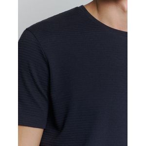 No Excess - T-shirt - Deep Blue - Crewneck Solid Relief Jacqu