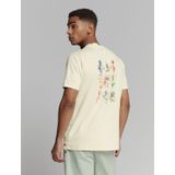 T-shirt - Slub Textuur - Minimalistische Print - Katoen - Comfortabel