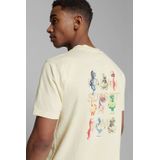 T-shirt - Slub Textuur - Minimalistische Print - Katoen - Comfortabel