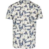 No Excess T-Shirt Crewneck Allover Printed - Blauw