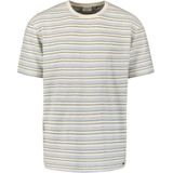 No Excess - Shirt - Lichtbeige Donkerbeige Blauw Natuurwit - Gestreept - Kwartmouw