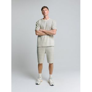 No Excess T-shirt - Gestreept Bruin Dessin