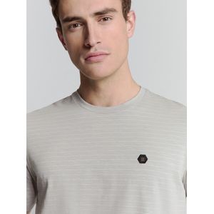 T-shirt - Gestreept - Jersey - Ronde Hals - Kwartmouw - Normale Pasvorm