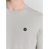 T-shirt - Gestreept - Jersey - Ronde Hals - Kwartmouw - Normale Pasvorm